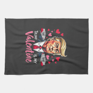 Trump ist Präsident des Valentinstag Geschirrtuch