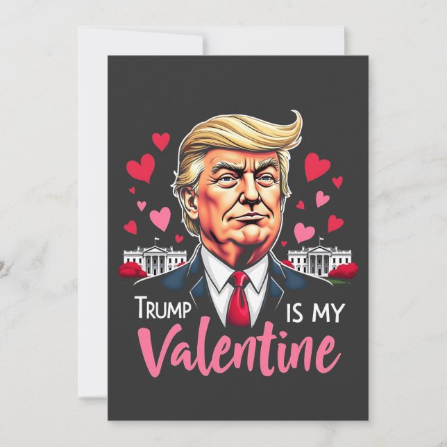 Trump ist Präsident des Valentinstag Save The Date (Vorderseite)