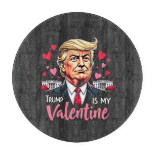 Trump ist Präsident des Valentinstag Schneidebrett