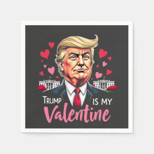 Trump ist Präsident des Valentinstag Serviette
