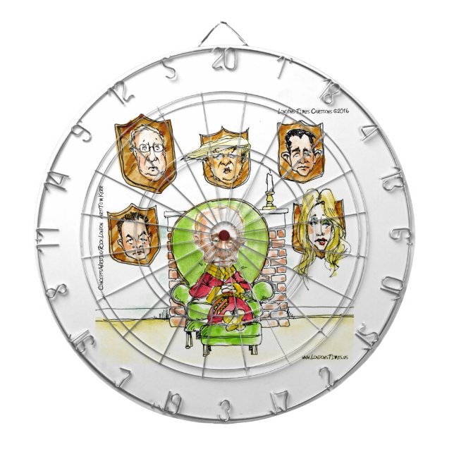 Trump ist Putin auf dem Ritz-Geschenk Dartscheibe (vorne)