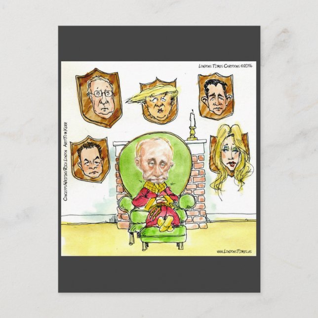 Trump ist Putin auf dem Ritz-Geschenk Postkarte (Vorderseite)