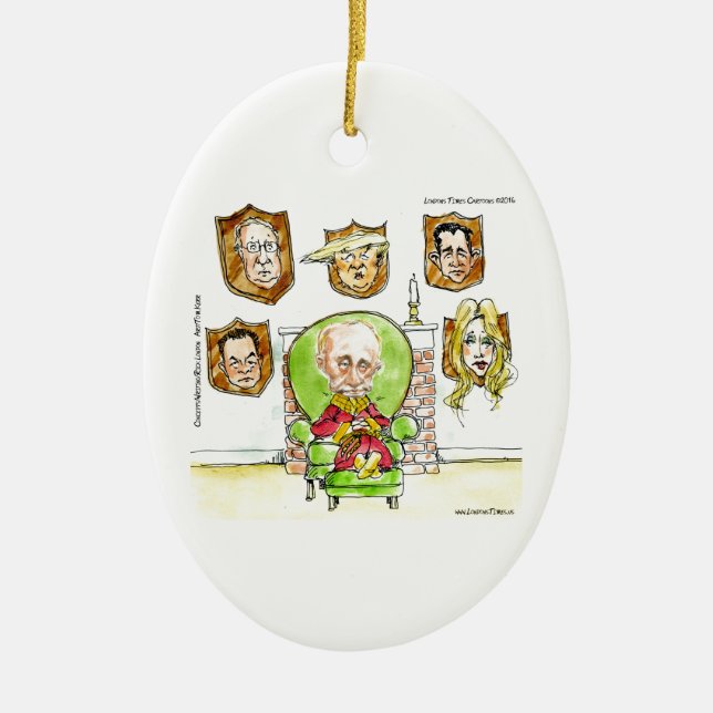 Trump ist Putin auf dem Ritz-Geschenken Keramikornament (Vorne)