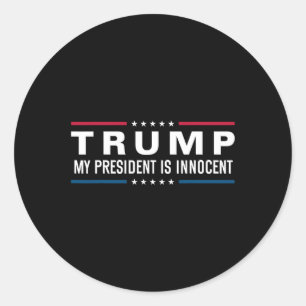 Trump ist unschuldig, Amerika 2024 wieder zurück z Runder Aufkleber