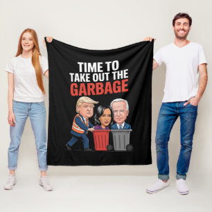 Trump ist Zeit, den Müll rauszubringen Fleecedecke