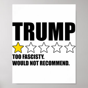 Trump ist zu faschistisch, würde nicht empfehlen poster