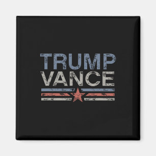 Trump Jd Vance 2024 Retro Stripe Trump Vance 2024 Magnet