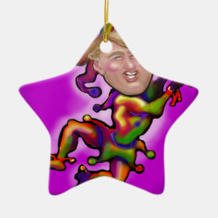 Trump Jester Keramik Ornament