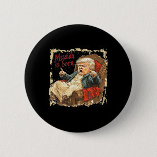 Trump Jesus Christ Ugly Weihnachten Button
