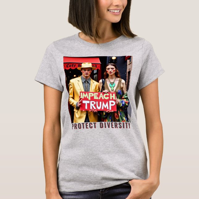 Trump jetzt politisch implizieren T-Shirt (Vorderseite)