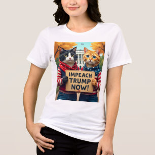 Trump jetzt zwei Katzen-Shirt durcheinander bringe Tri-Blend Shirt