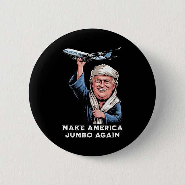 Trump Jumbo Jet Adventure für Luftfahrtenthusiaste Button (Vorderseite)
