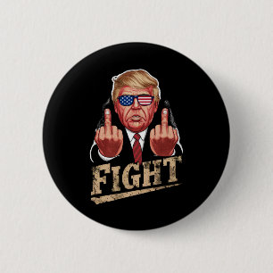Trump Kampf US-Wahl Retro Vintage Button