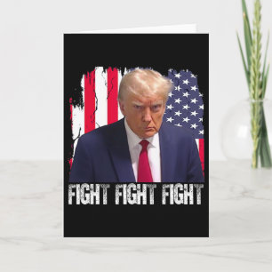 Trump Kämpfe Kämpfe Kämpfe Amerikanische Flagge Do Karte