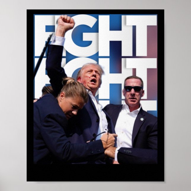 Trump kämpft für Amerika Trump untauglich Poster (Vorne)