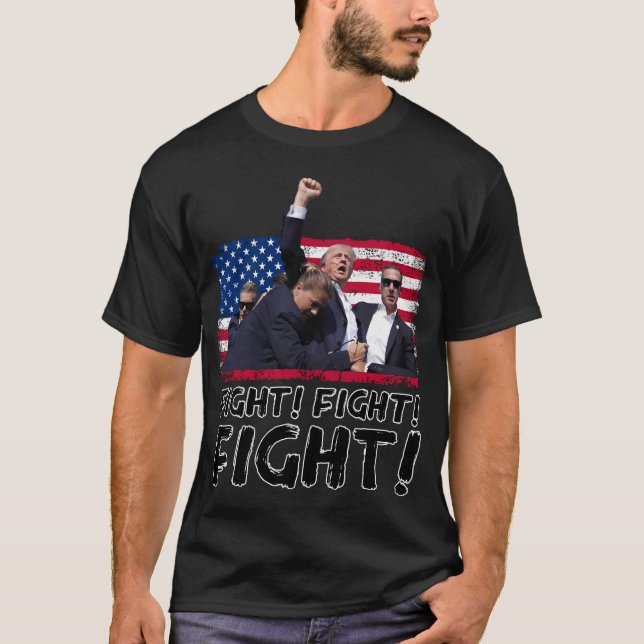 Trump kämpft gegen Kampf T-Shirt (Vorderseite)