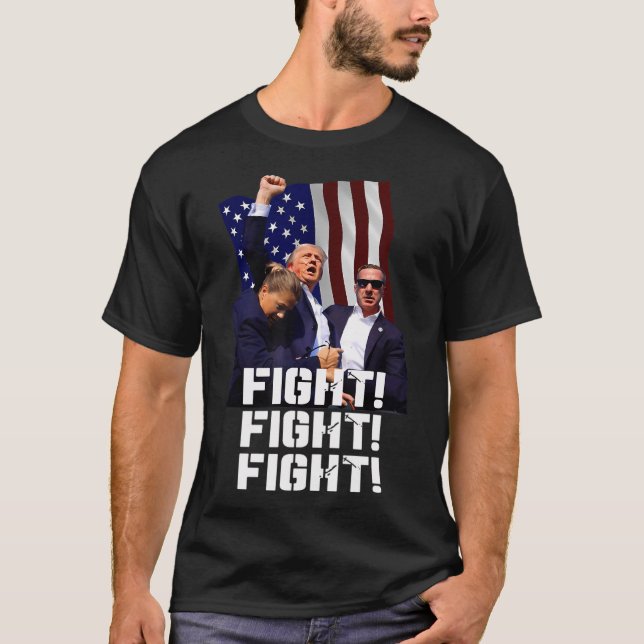 Trump kämpft gegen Kampf T-Shirt (Vorderseite)