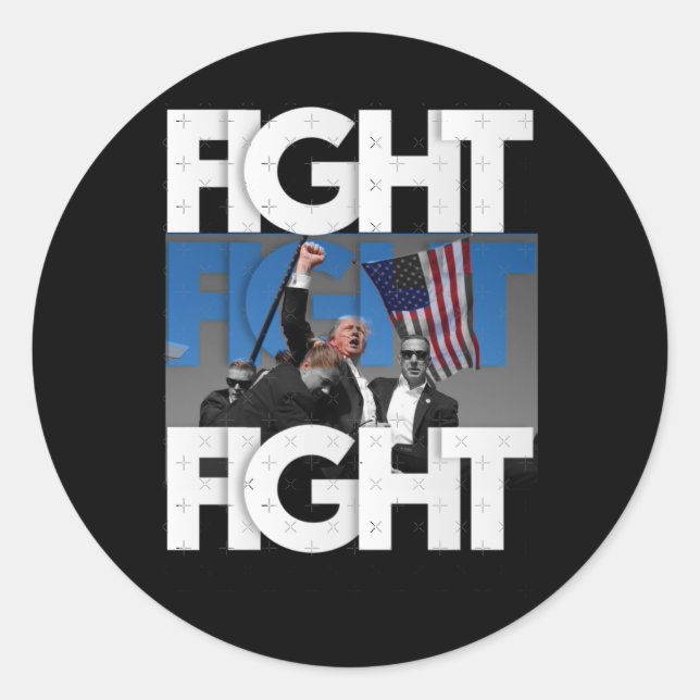 Trump kämpft untauglich für Amerika 2 Runder Aufkleber (Vorderseite)