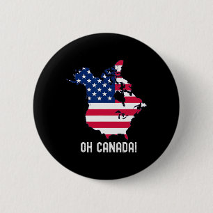 Trump Kanada USA 51. Staat Karte Amerikanische Fla Button