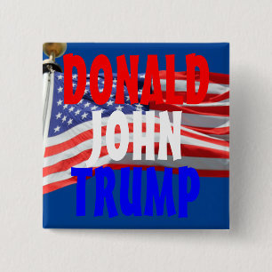 Trump kandidiert für den Flag-Button des Präsident Button