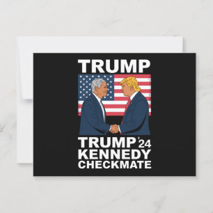 Trump Kennedy Checkmate 2024 Wahl Trump Kennedy Postkarte