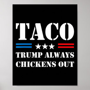 Trump kneift beim Taco-Handel immer Lustiges Meme Poster
