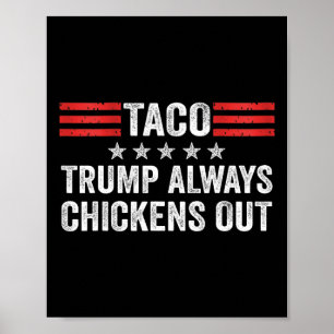 Trump kneift immer beim Taco-Handel Lustiger Meme Poster
