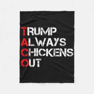 Trump kneift immer beim Taco-Handel Lustiges Meme Fleecedecke