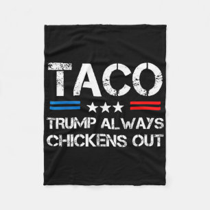Trump kneift immer beim Taco-Handel Lustiges Meme Fleecedecke