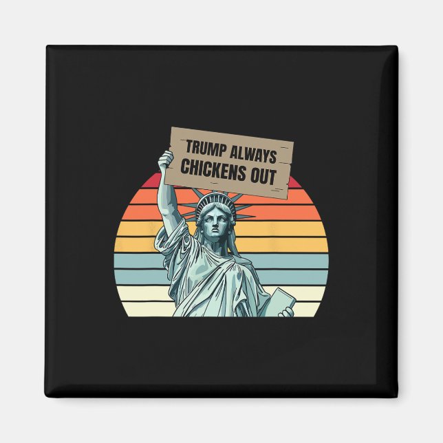 Trump kneift immer Funny Trump  Magnet (Vorne)