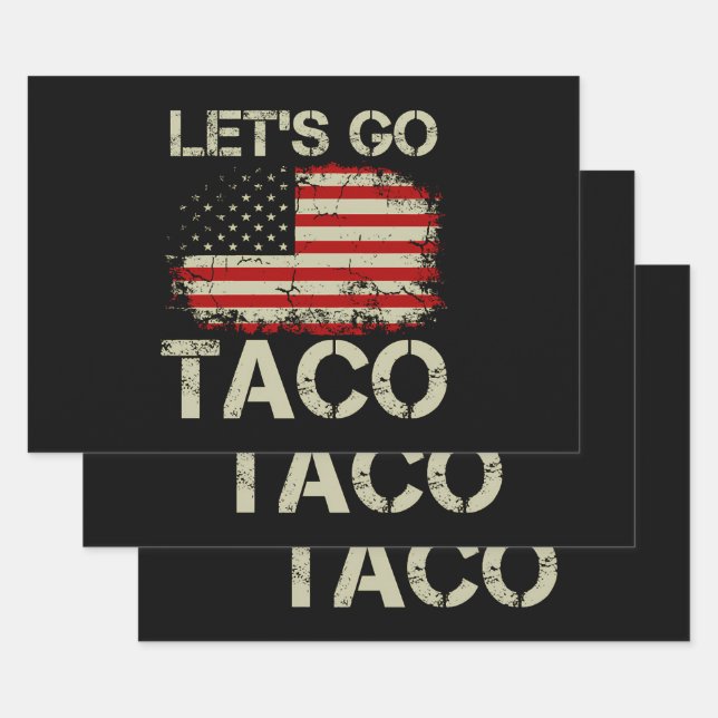 Trump kneift immer Let's Go Taco Geschenkpapier Set (Set)