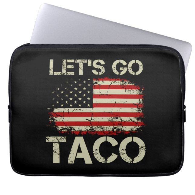 Trump kneift immer Let's Go Taco Laptopschutzhülle (Vorderseite)