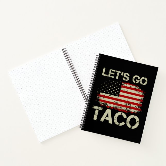 Trump kneift immer Let's Go Taco Notizbuch (Innenseite)