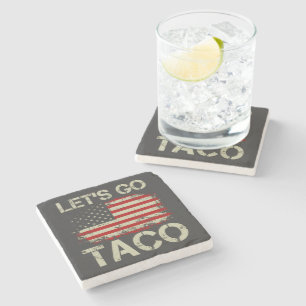 Trump kneift immer Let's Go Taco Steinuntersetzer