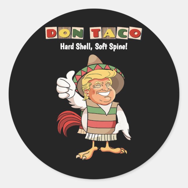 Trump kneift immer Meme Let's Go Taco  Runder Aufkleber (Vorderseite)