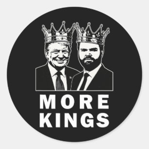 Trump König Patriotischer Unabhängigkeitstag 4. Ju Runder Aufkleber
