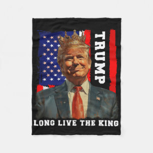 Trump König Präsident Lang lebe der König Trump Fleecedecke