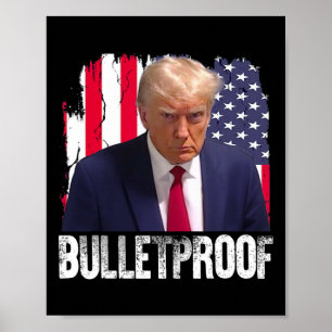 Trump kugelsichere amerikanische Flagge Republikan Poster