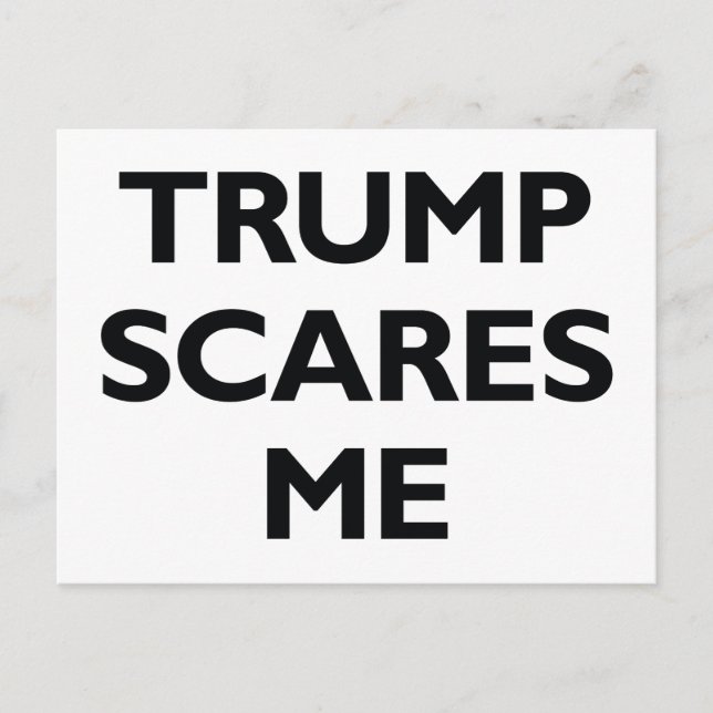 Trump kümmert mich postkarte (Vorderseite)