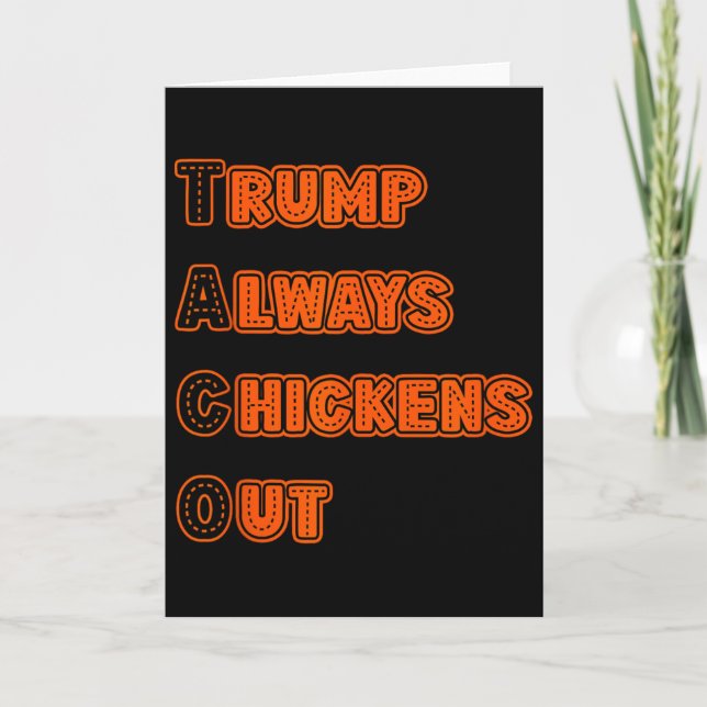 Trump kuscht immer Meme  Karte (Vorderseite)
