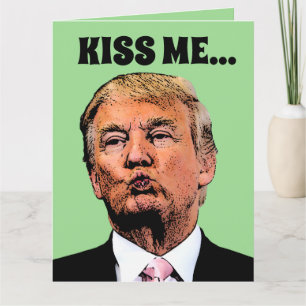 TRUMP KÜSST AM ST. PATRICK'S DAY GROSSE GRUßKARTE KARTE