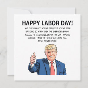 Trump Labor Day  Feiertagskarte
