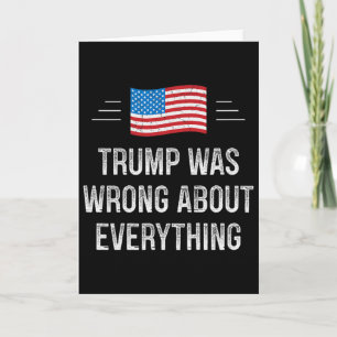 Trump lag bei allem falsch - Vintage-Stil - Karte