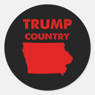 Trump Land Iowa Roter Staat Karte Republikaner Tru Runder Aufkleber