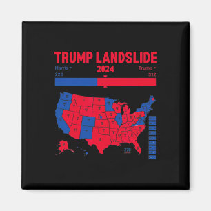 Trump Landslide 2024 Wahlplan 312 - Wahlplan Magnet