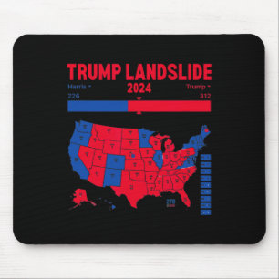 Trump Landslide 2024 Wahlplan 312 - Wahlplan Mousepad