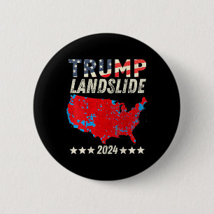 Trump Landslide 2024 Wahlplan Trump Gewinner (o Button