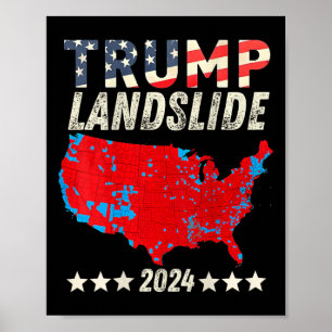 Trump Landslide 2024 Wahlplan Trump Gewinner (o Poster