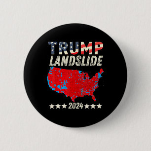Trump Landslide 2024 Wahlplan Unterstützung Trump  Button