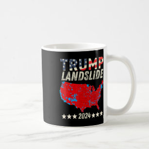 Trump Landslide 2024 Wahlplan Unterstützung Trump  Kaffeetasse
